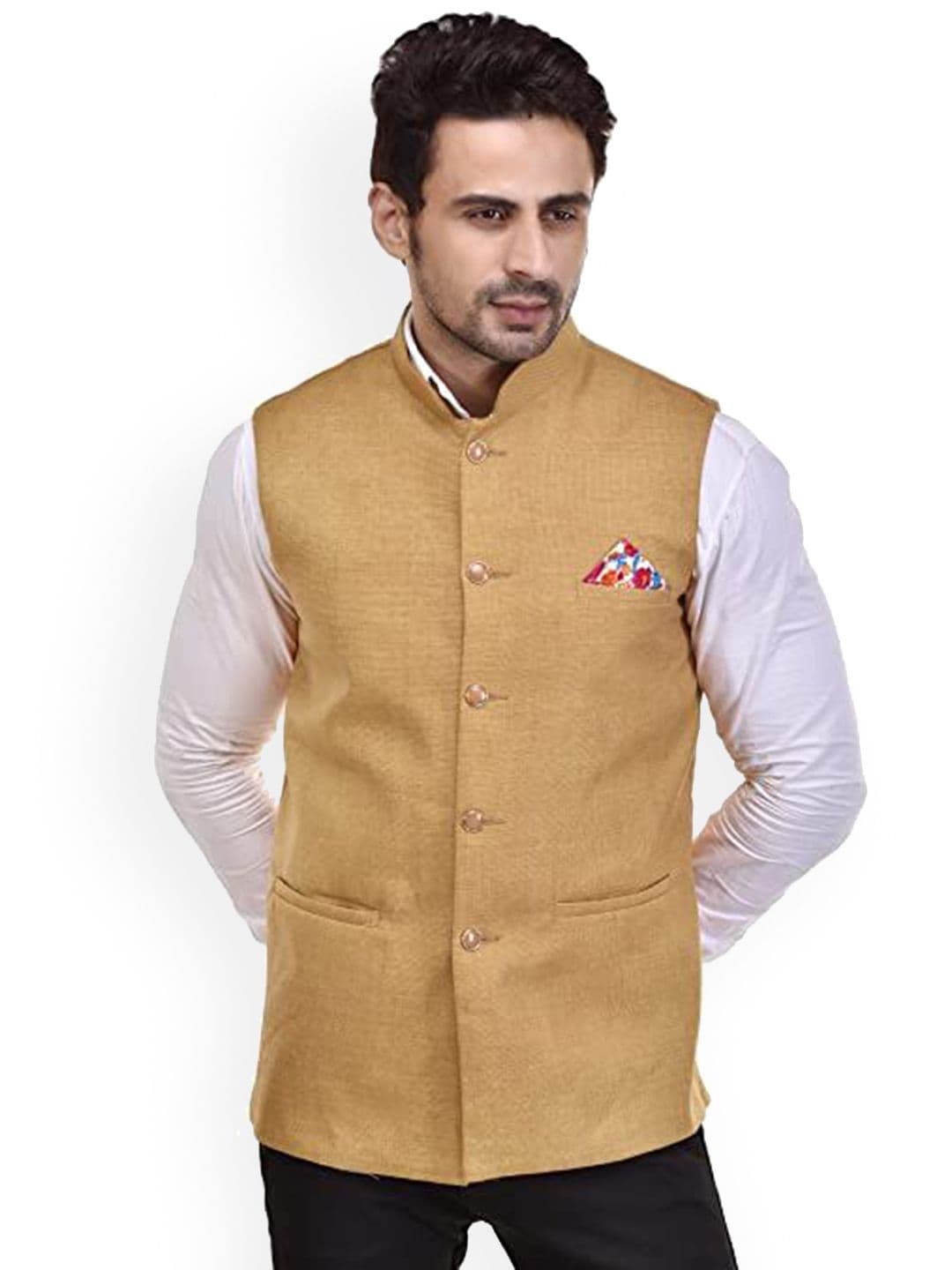 Seetoo Woven Design Nehru Jackets - view 1