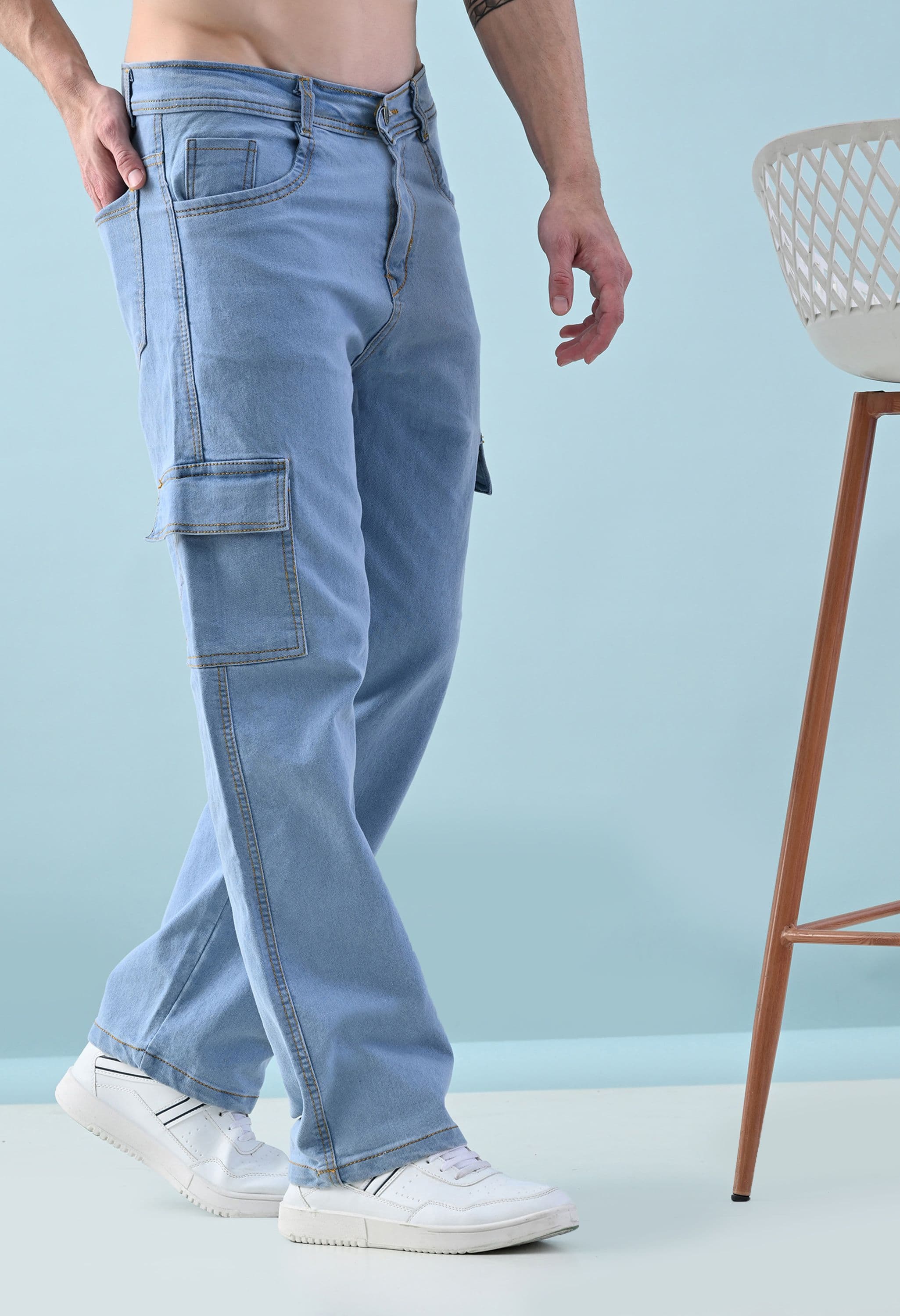 Moda Rapido Men Classic Low Distress Jeans - view 1