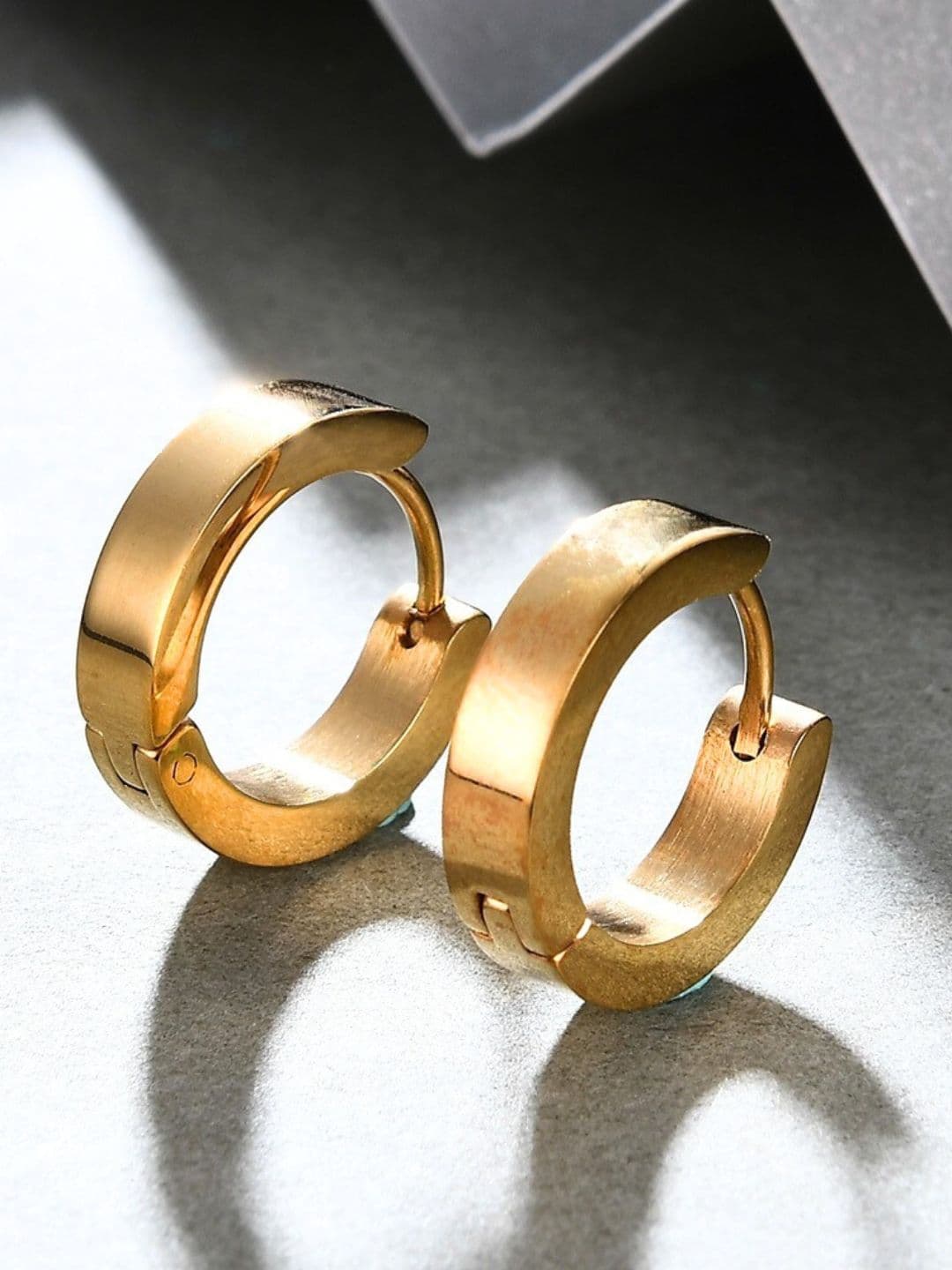 The Roadster Lifestyle Co. Men Stainless Steel Hoop Bali Earrings - view 1