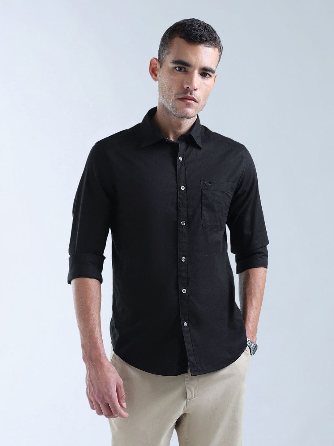 Flying Machine Men Slim Fit Opaque Casual Shirt - view 1