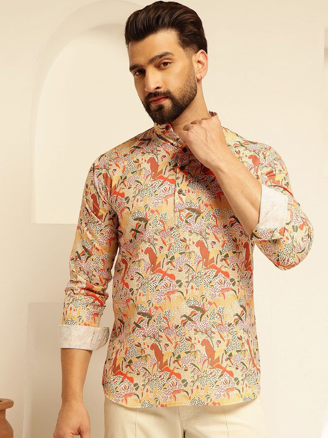 SOJANYA Quirky Printed Cotton Straight Kurta - view 1