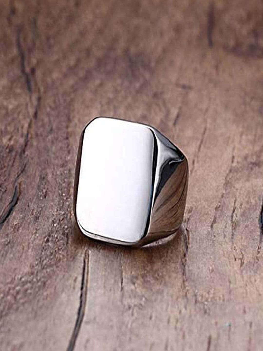 The Roadster Lifestyle Co Men Rhodium Plated Finger Ring