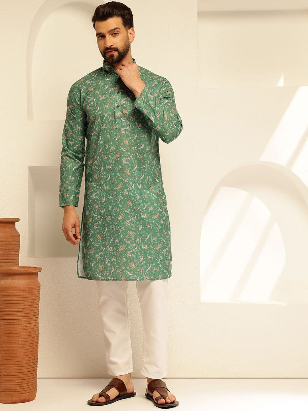 SOJANYA Quirky Printed Cotton Straight Kurta - view 1