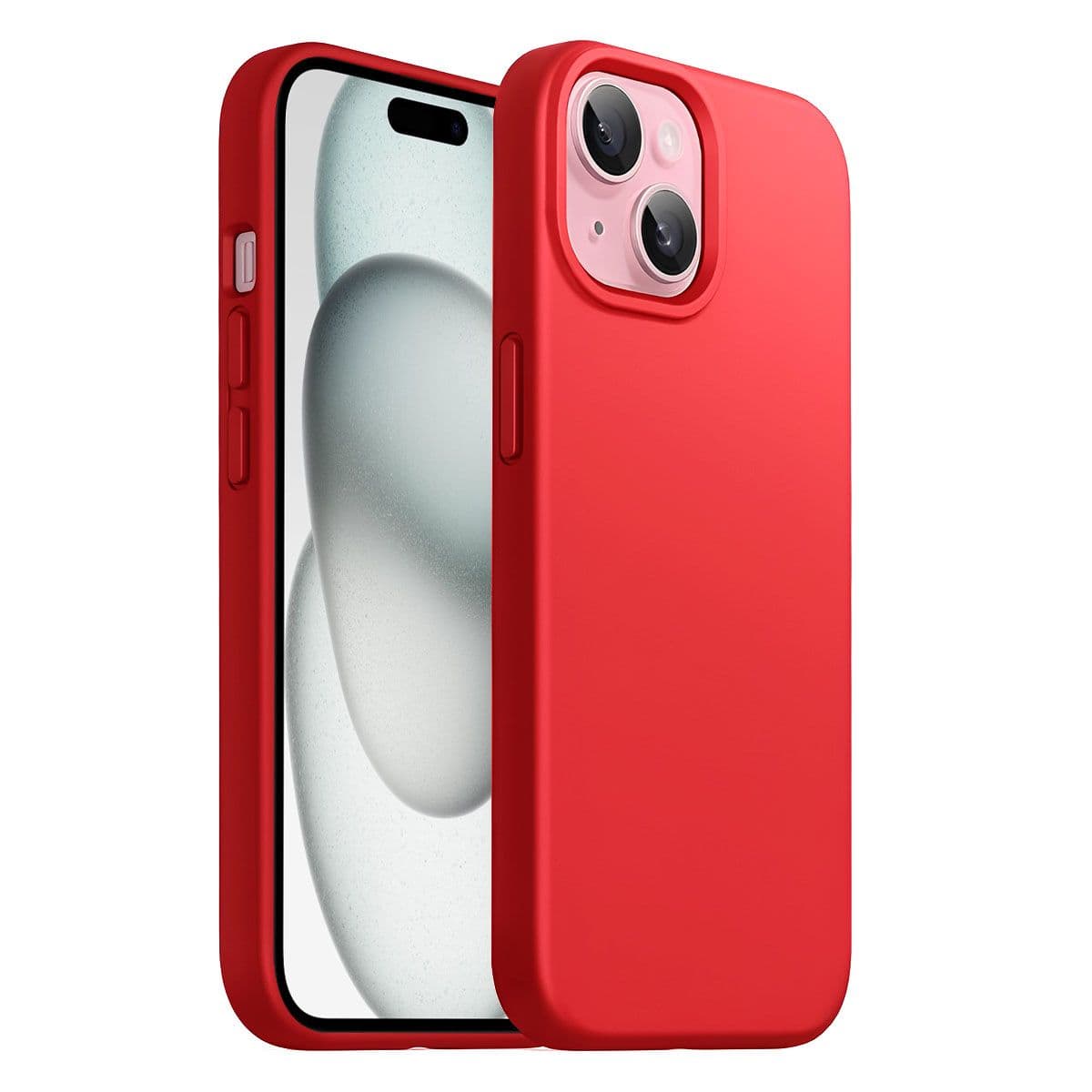 LIRAMARK Solid Printed iPhone 15 Plus Back Case Mobile Accessories