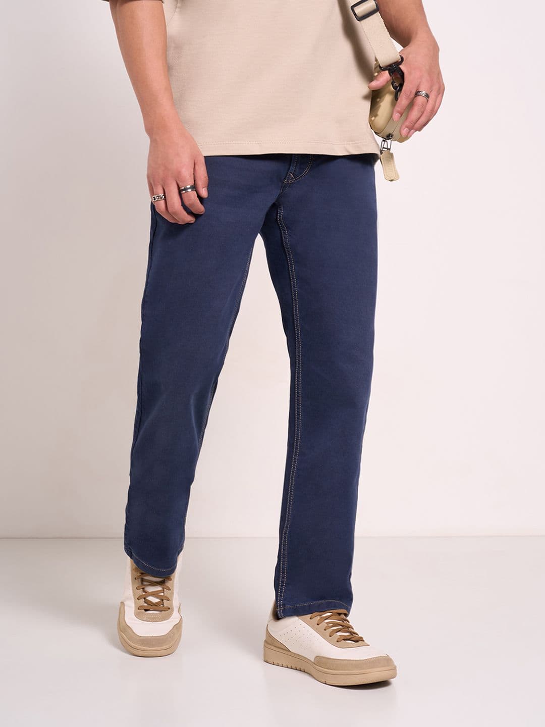 SF JEANS by Pantaloons Men Straight Fit Low Distress Jeans - view 1
