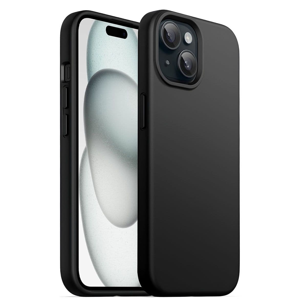 LIRAMARK Solid Printed iPhone 15 Back Case Mobile Accessories