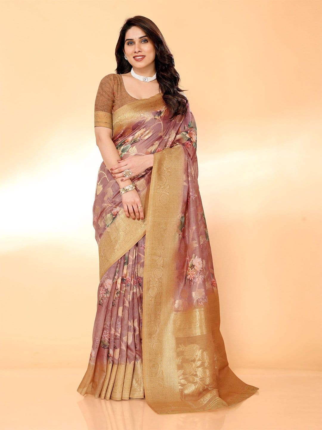 Moda Rapido Woven Design Zari Silk Cotton Banarasi Saree - view 1