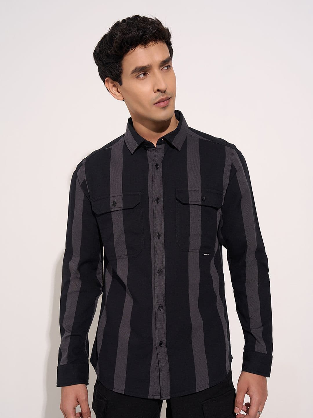 SF JEANS by Pantaloons Men Slim Fit Opaque Casual Shirt - view 1