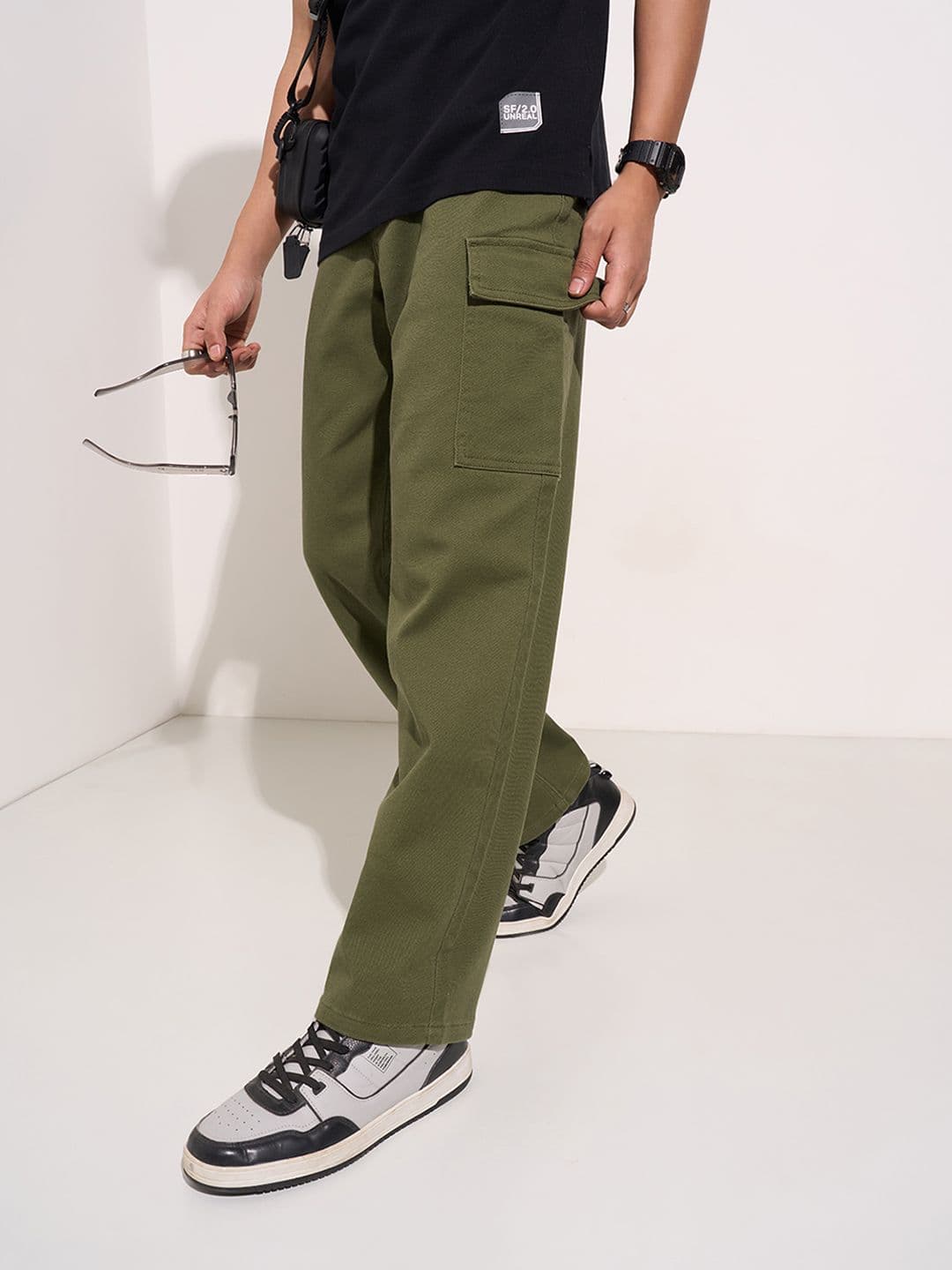 SF JEANS by Pantaloons Men Flared Low Distress Jeans - view 1