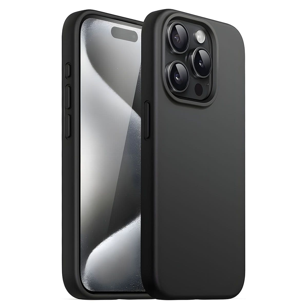 LIRAMARK Solid Printed iPhone 15 Pro Max Back Case Mobile Accessories