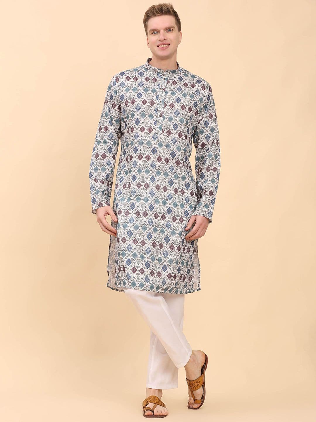 Pro-Ethic STYLE DEVELOPER Men Jacquard Anarkali Kurta - view 1