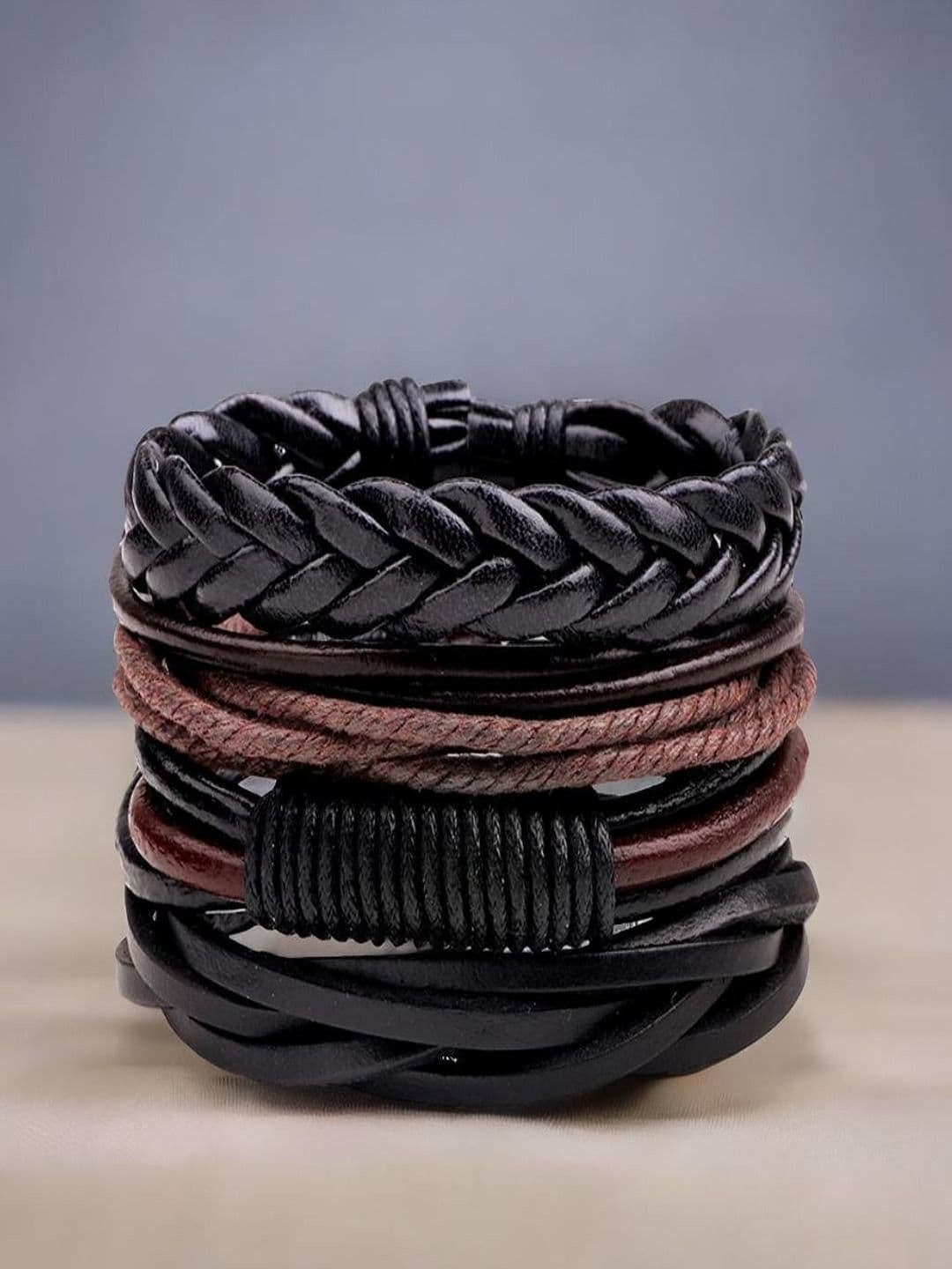 The Roadster Lifestyle Men Leather Wrapround Bracelet - view 1