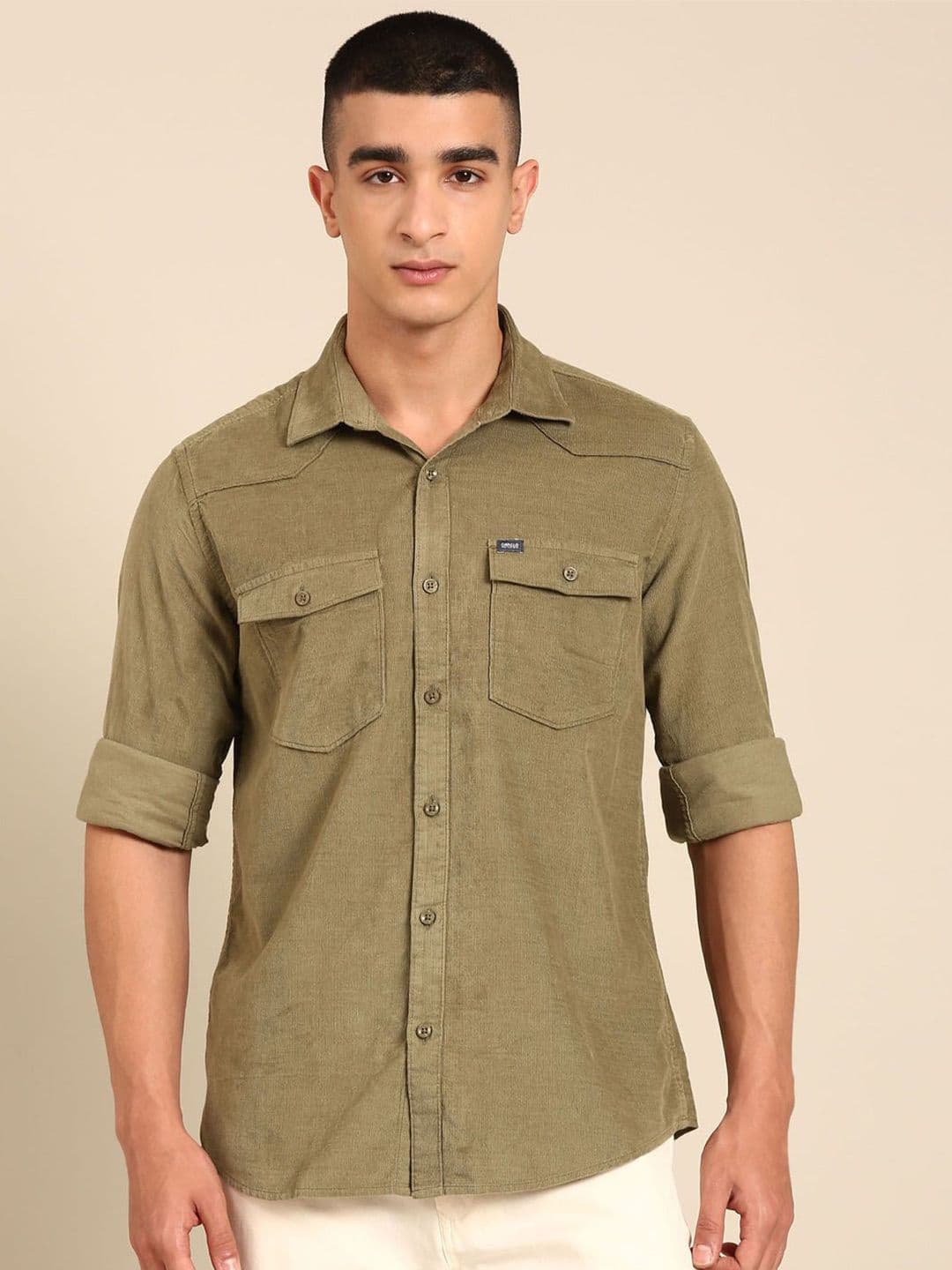 CAVALLO by Linen Club Men Regular Fit Opaque Cotton Linen Casual Shirt - view 1
