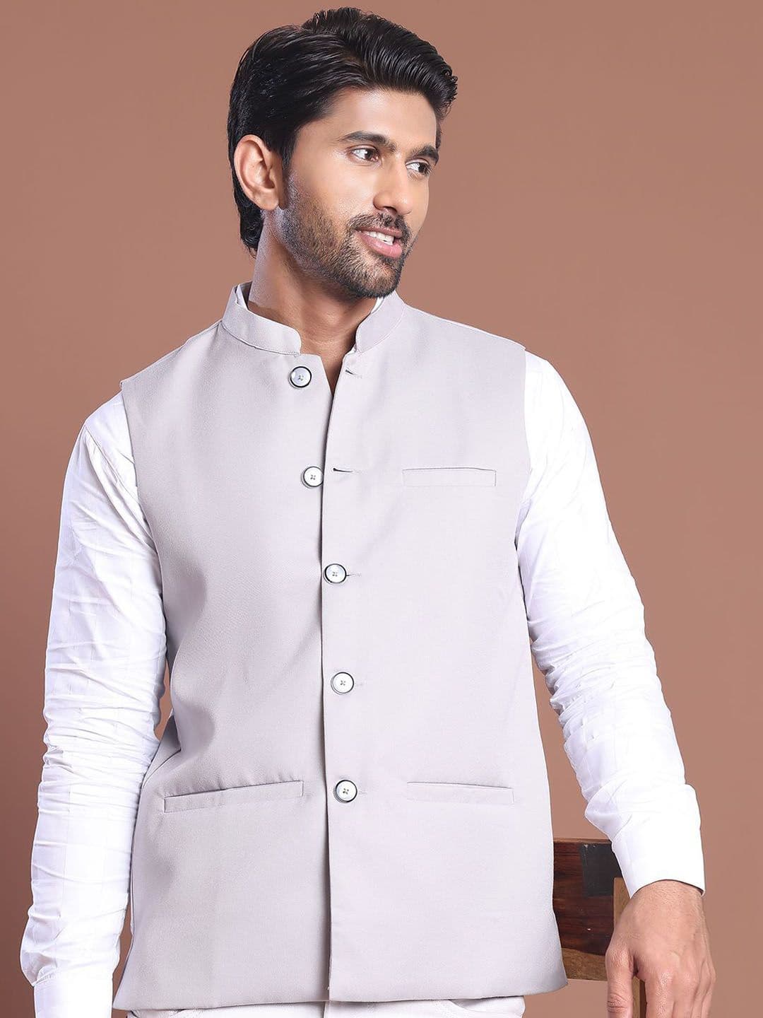 Jompers Mandarin Collar Nehrujacket - view 1