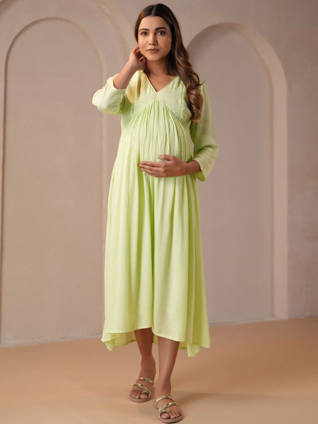 anayna Fit & Flared Maternity Ethnic Dresses - view 1
