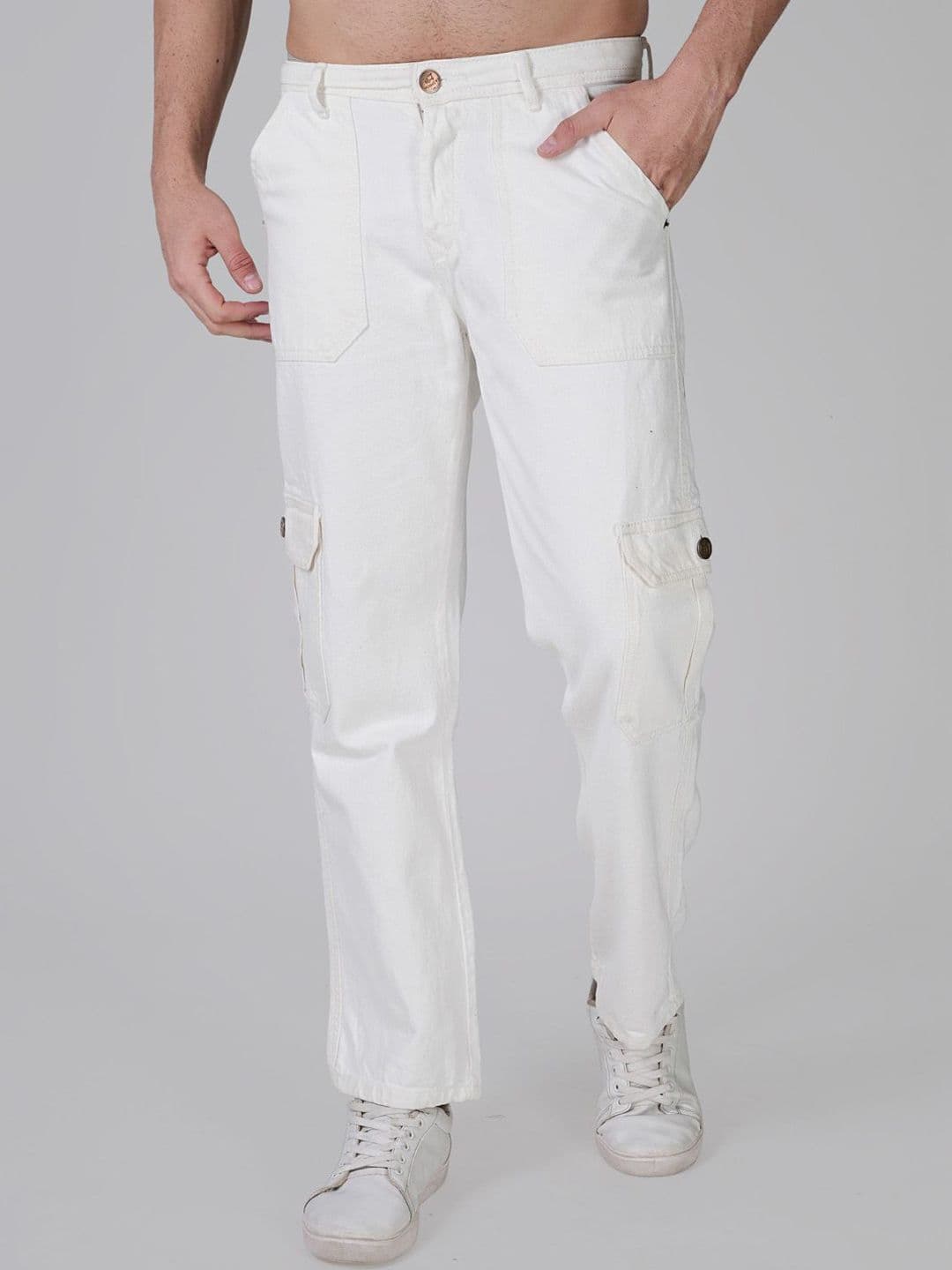MM-21 Men Loose Straight Fit Stretchable Cargo Styles Jeans - view 1