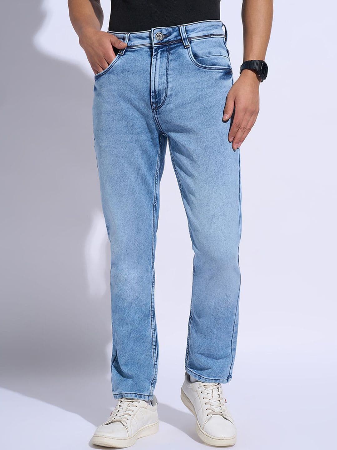 SF JEANS by Pantaloons Men Slim Fit Light Fade Jeans - view 1