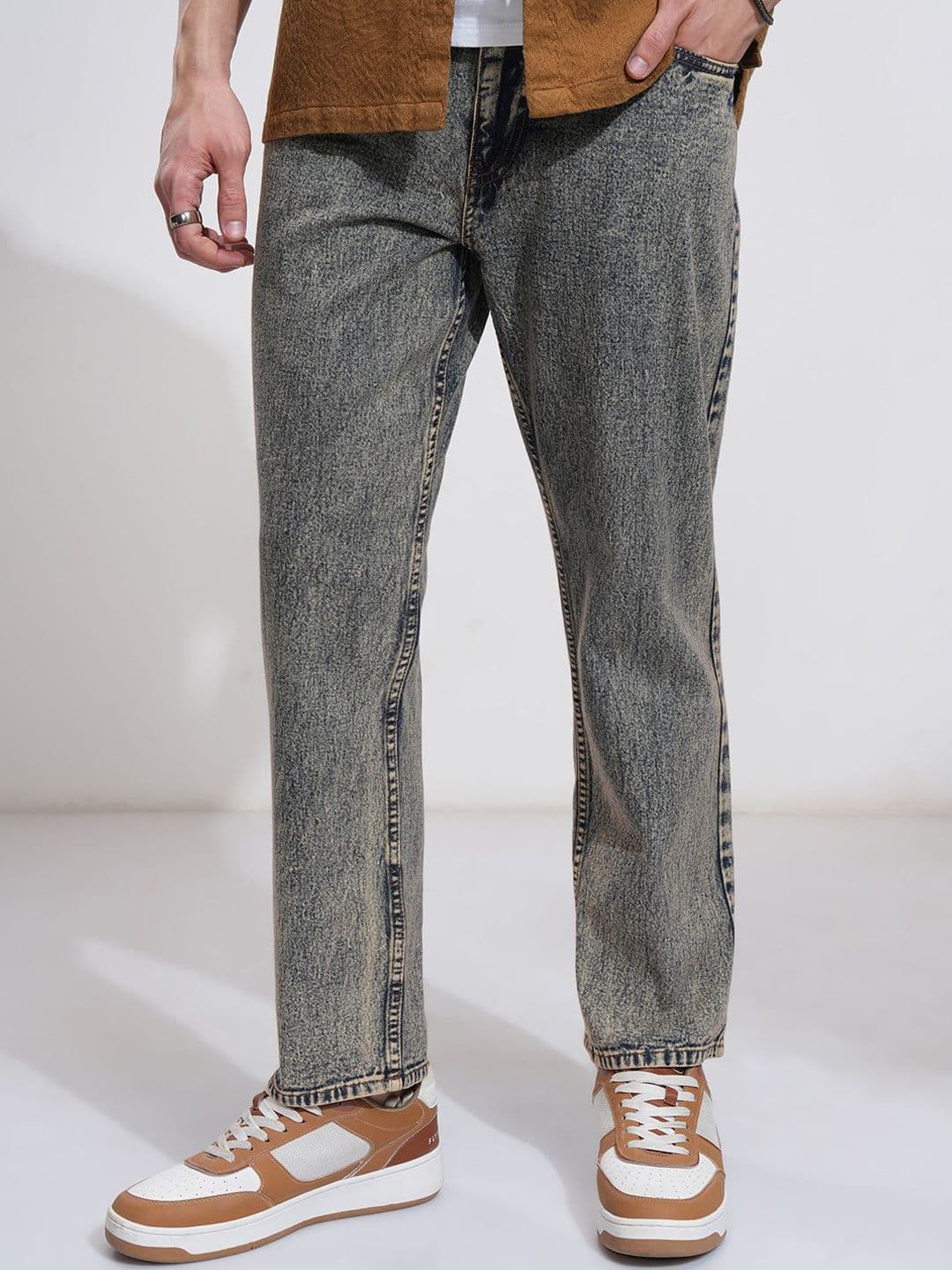HIGHLANDER Men High Rise Tape Fit S dard Length Jeans - view 1