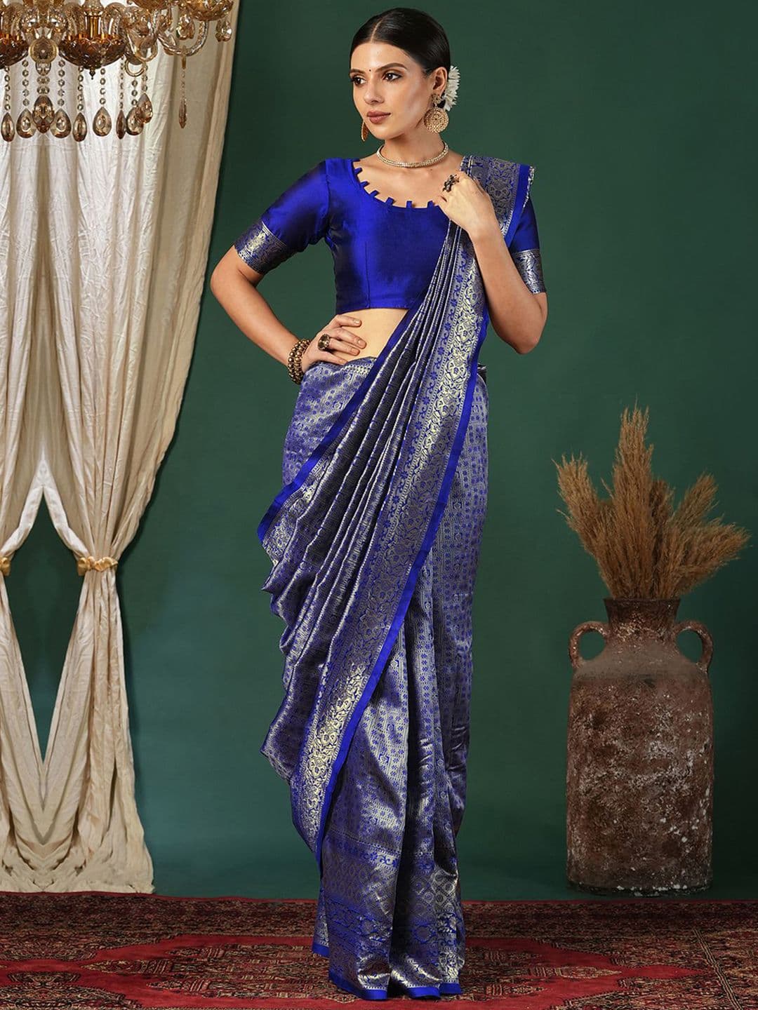 KALINI Woven Design Zari Banarasi Saree - view 1