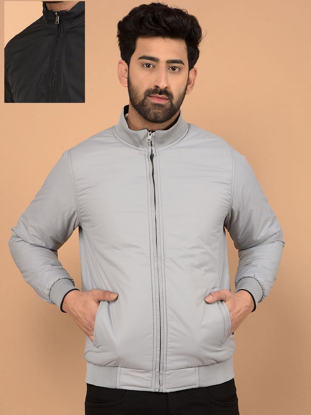 Crimsoune Club Men Solid Reversible Bomber Jacket - view 1