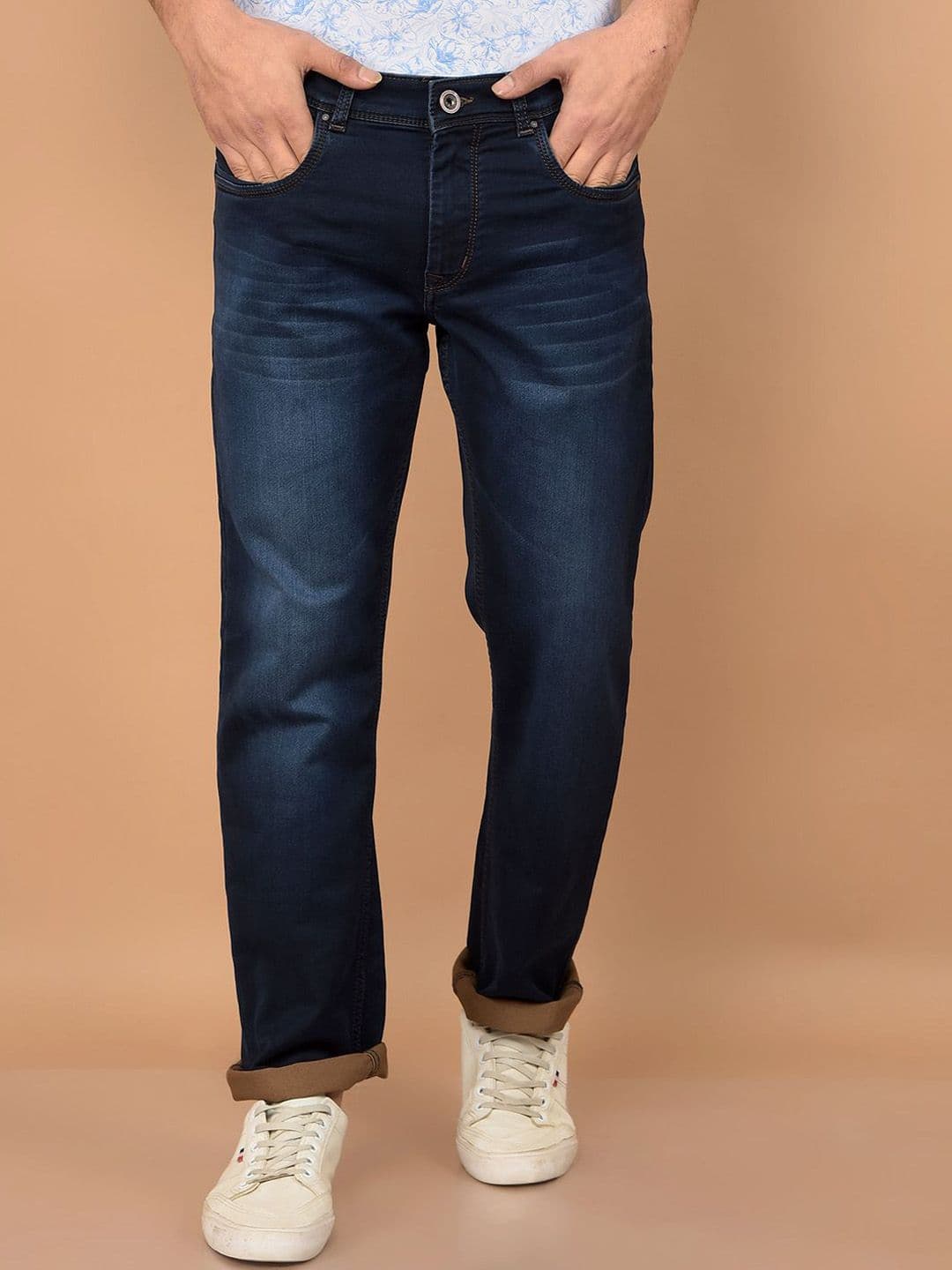 Crimsoune Club Men Straight Fit Heavy Fade Stretchable Jeans - view 1