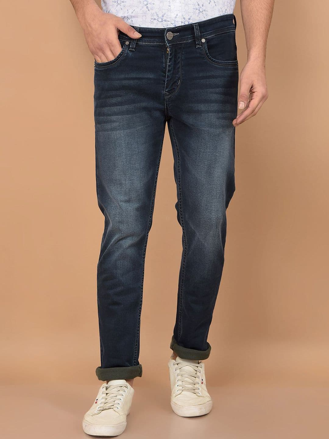 Crimsoune Club Men Heavy Fade Skinny Fit Stretchable Jeans - view 1