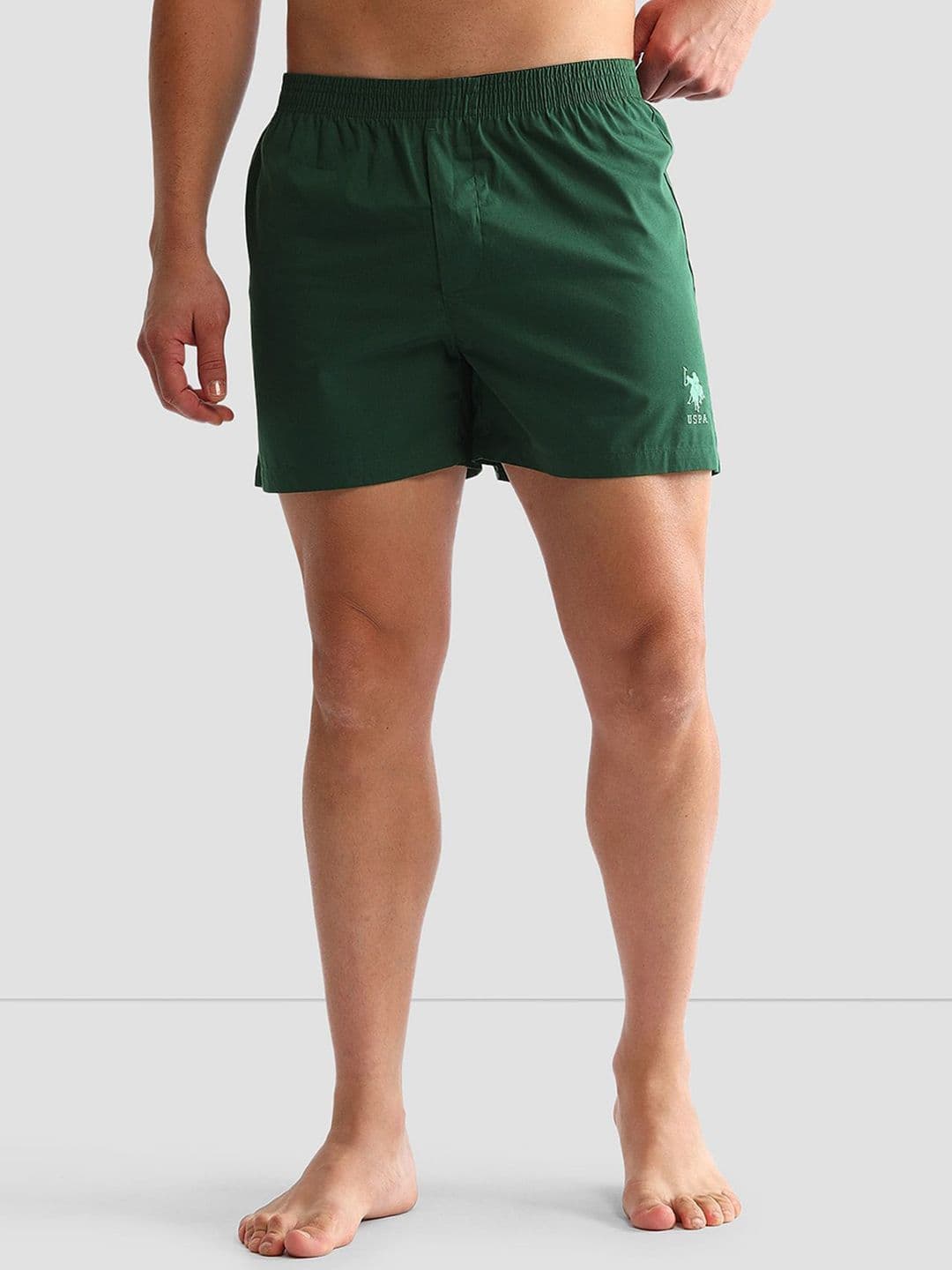 U.S. Polo Assn. Pack Of 1 Solid Cotton Inner Boxers