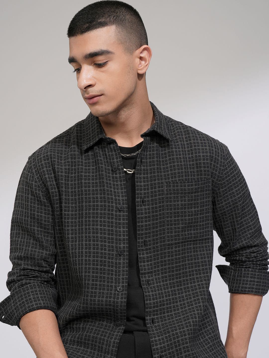 HIGHLANDER Men Checked Relaxed Regular Fit Shirt - view 1