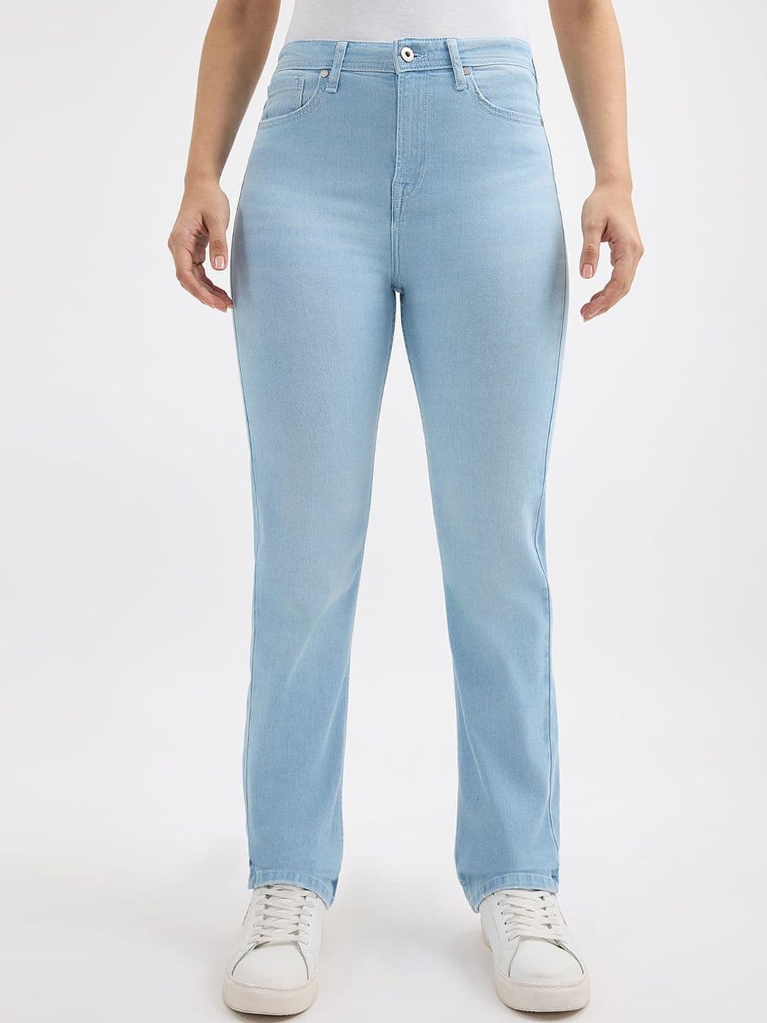 Pepe Jeans Women Straight Fit High-Rise Light Fade Stretchable Jeans - view 1