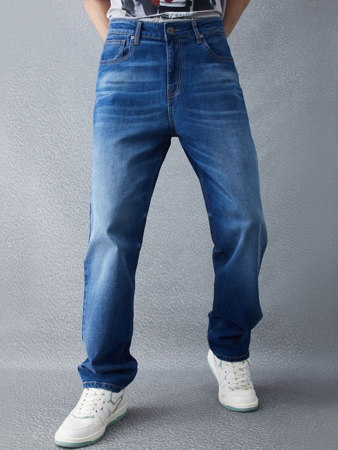 VOLTEDGE Men Baggy Fit Cotton Stretchable Jeans - view 1