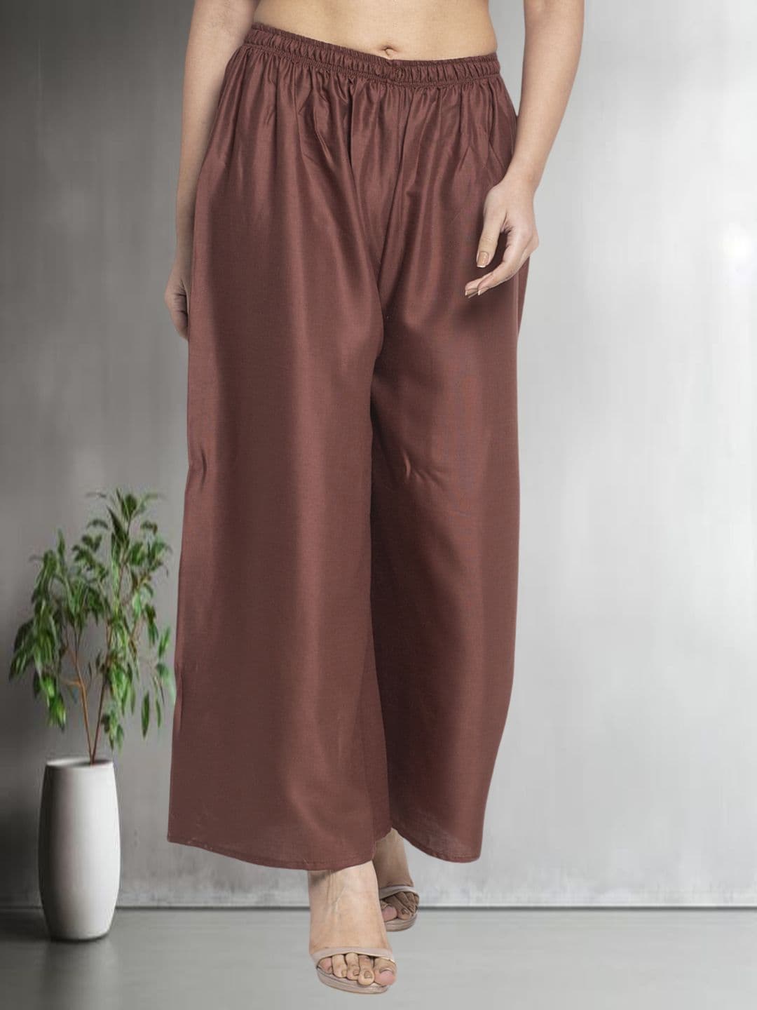 Jinfo Women Flared Knitted Ethnic Palazzos - view 1
