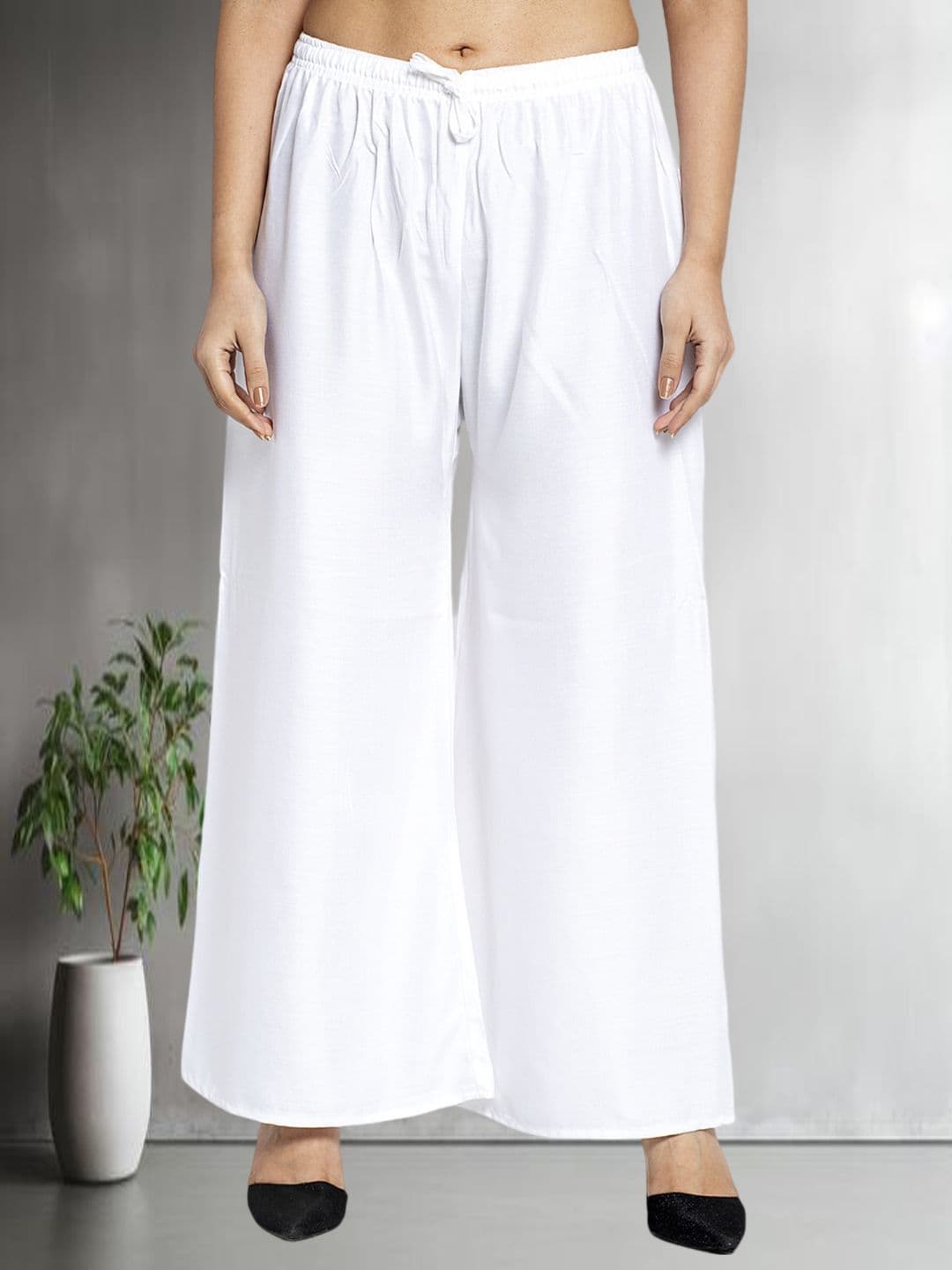 Jinfo Women Flared Knitted Palazzos - view 1