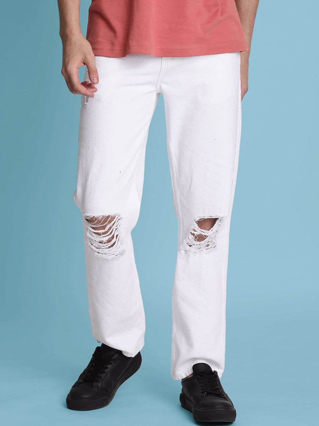 The Roadster Lifestyle Co Knee Slash Relax Fit Jeans - view 1