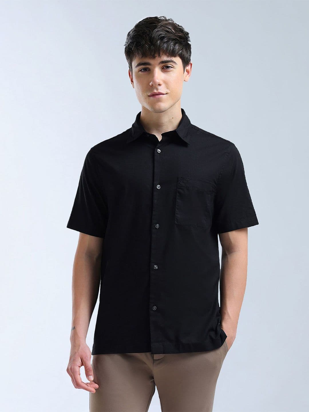 Flying Machine Regular Fit Solid Shirt - view 1
