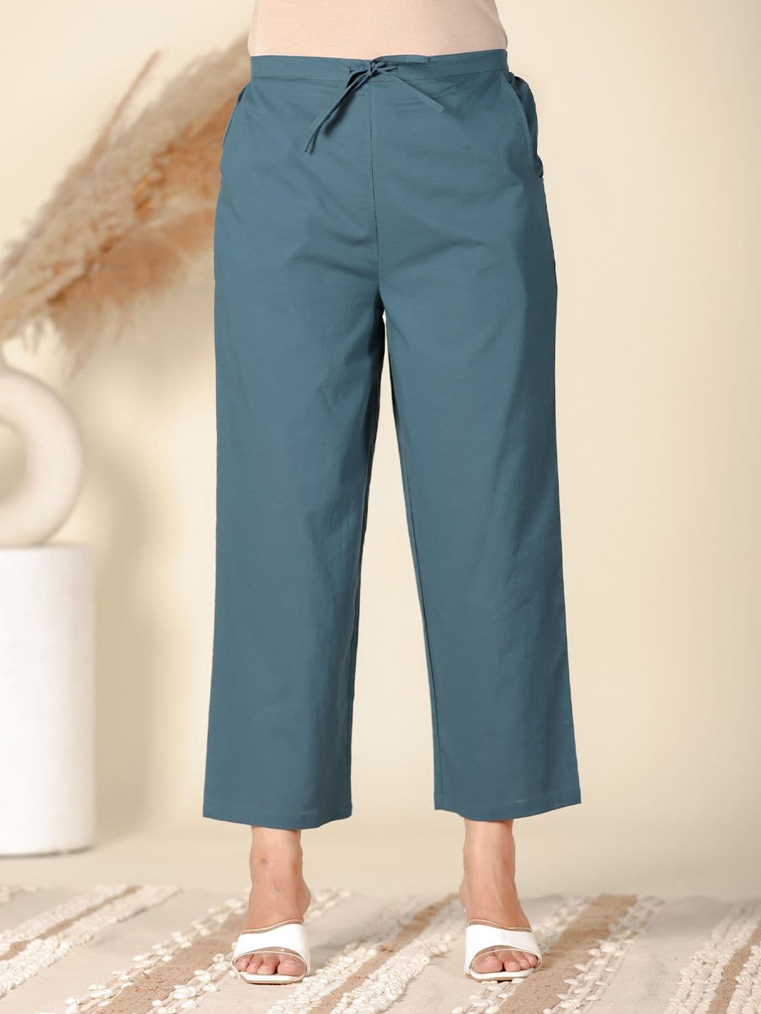 Aramya Women Ethnic Straight Cotton Palazzo - view 1