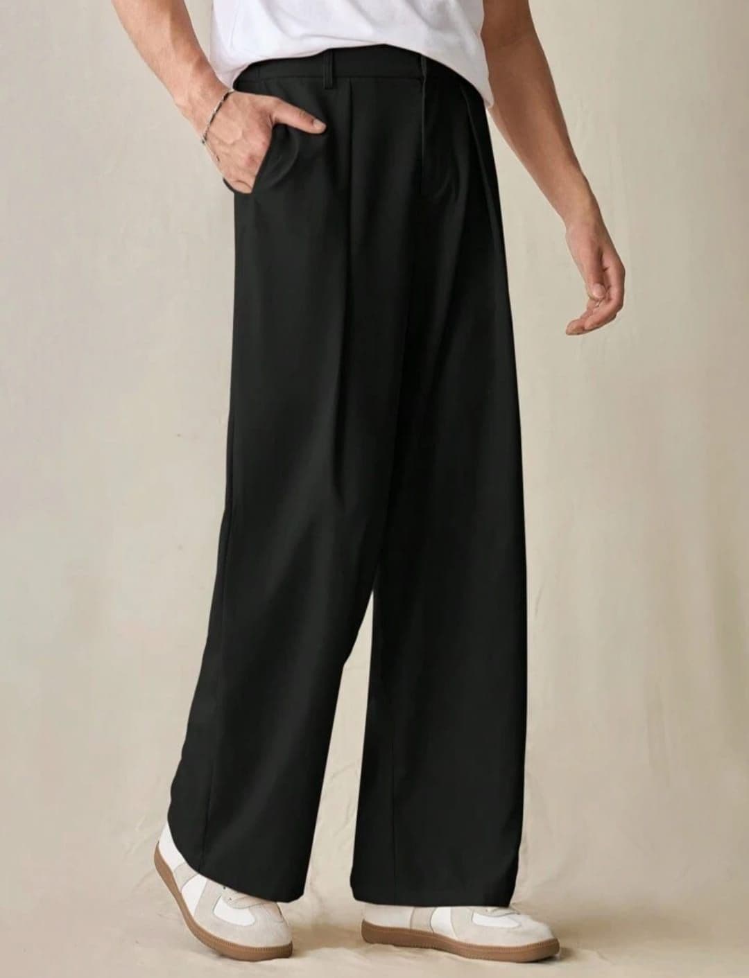 Next One Men Korean Straight Fit Easy Wash Pleated Trousers - view 1