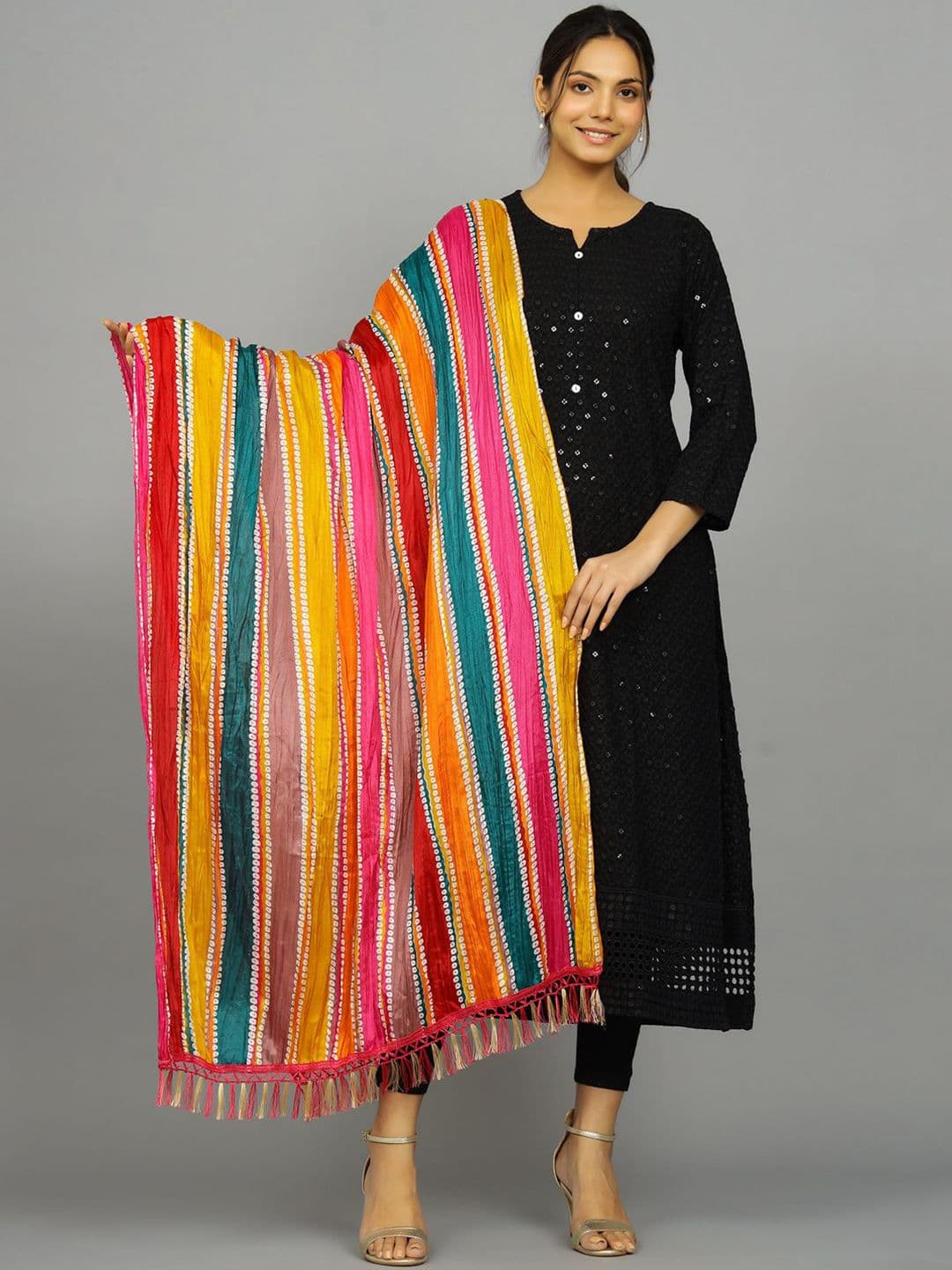 HANDICRAFT PALACE Printed Leheriya Dupatta - view 1