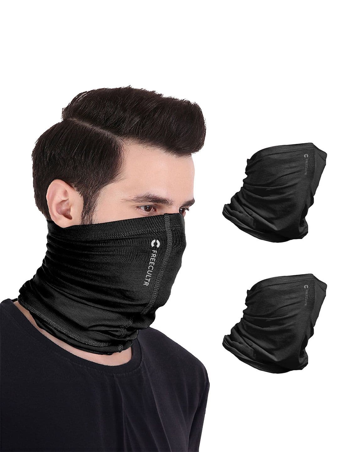 FREECULTR Bamboo Bandana For Men & Women Soft & Durable Bandana - Black P3 Headband - view 1