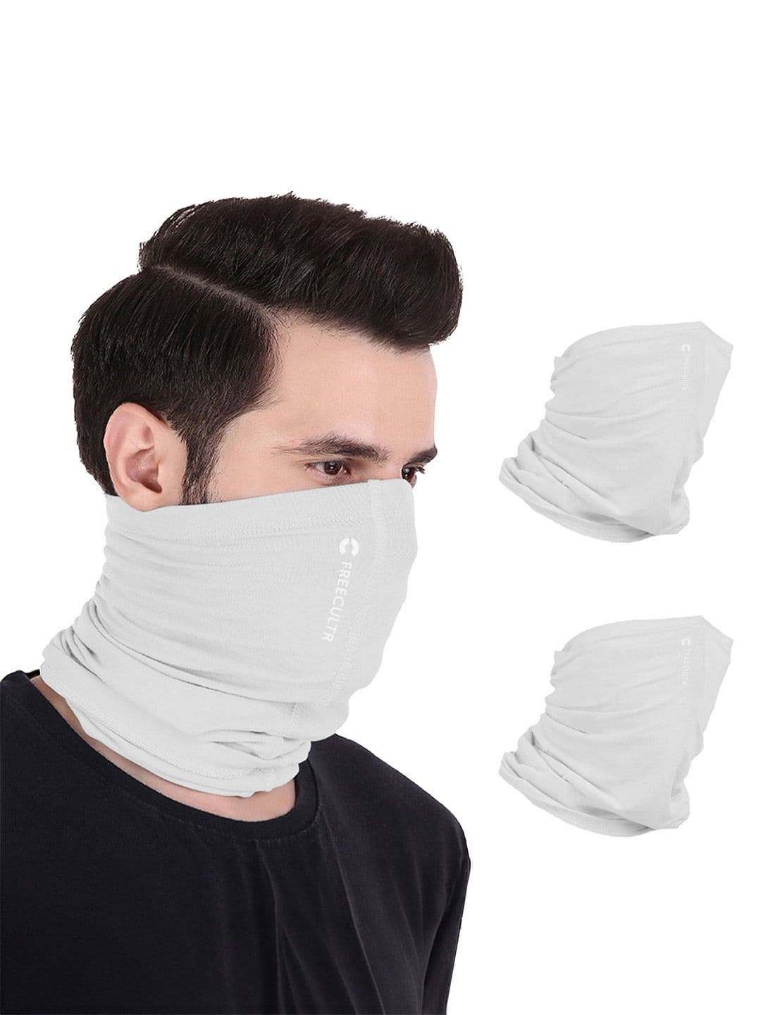 FREECULTR Bamboo Bandana For Men & Women Soft & Bandana - White P3 Headband - view 1