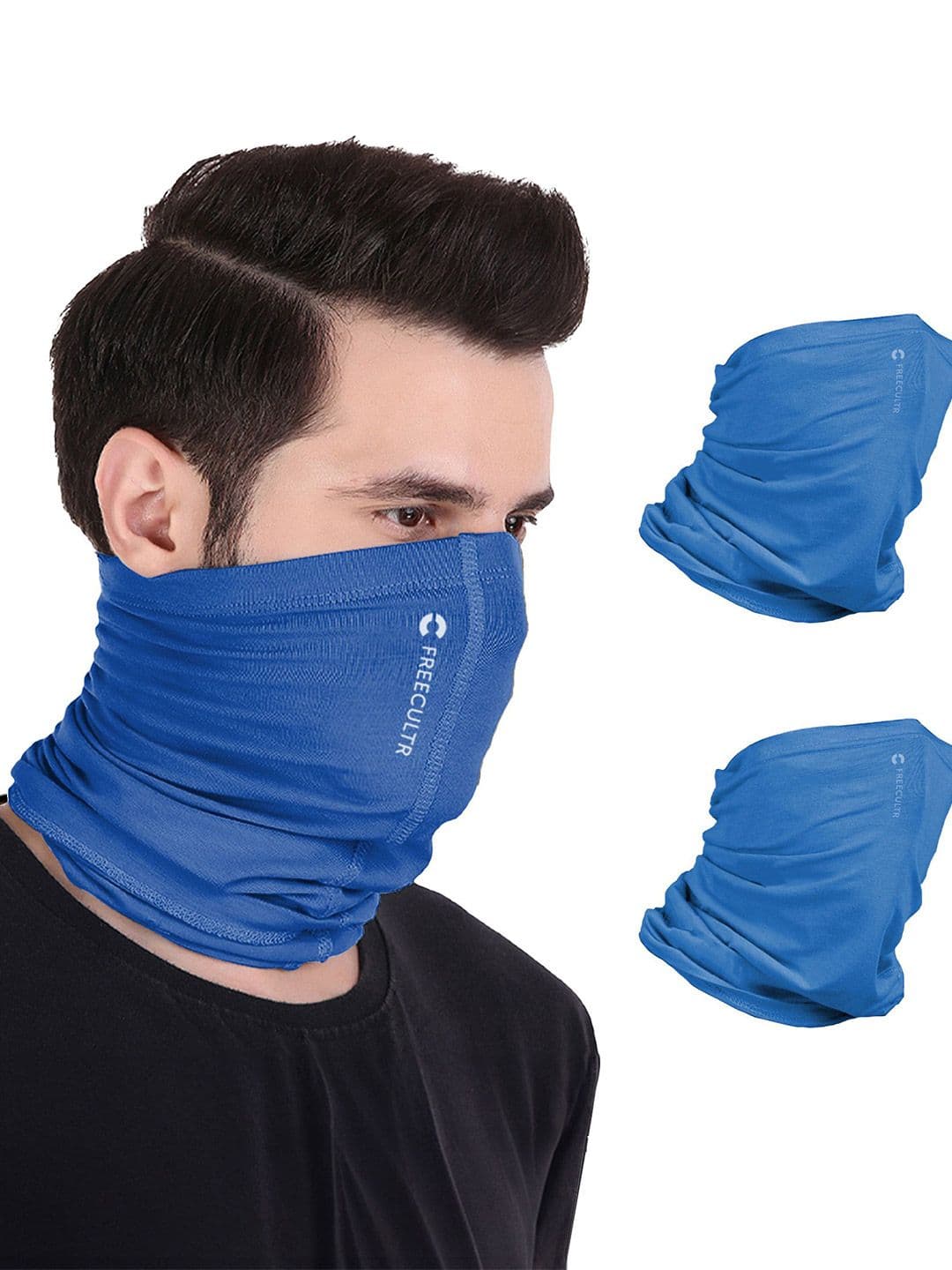 FREECULTR Unisex Pack of 3 Bamboo Pilot Blue Bandana Headband - view 1