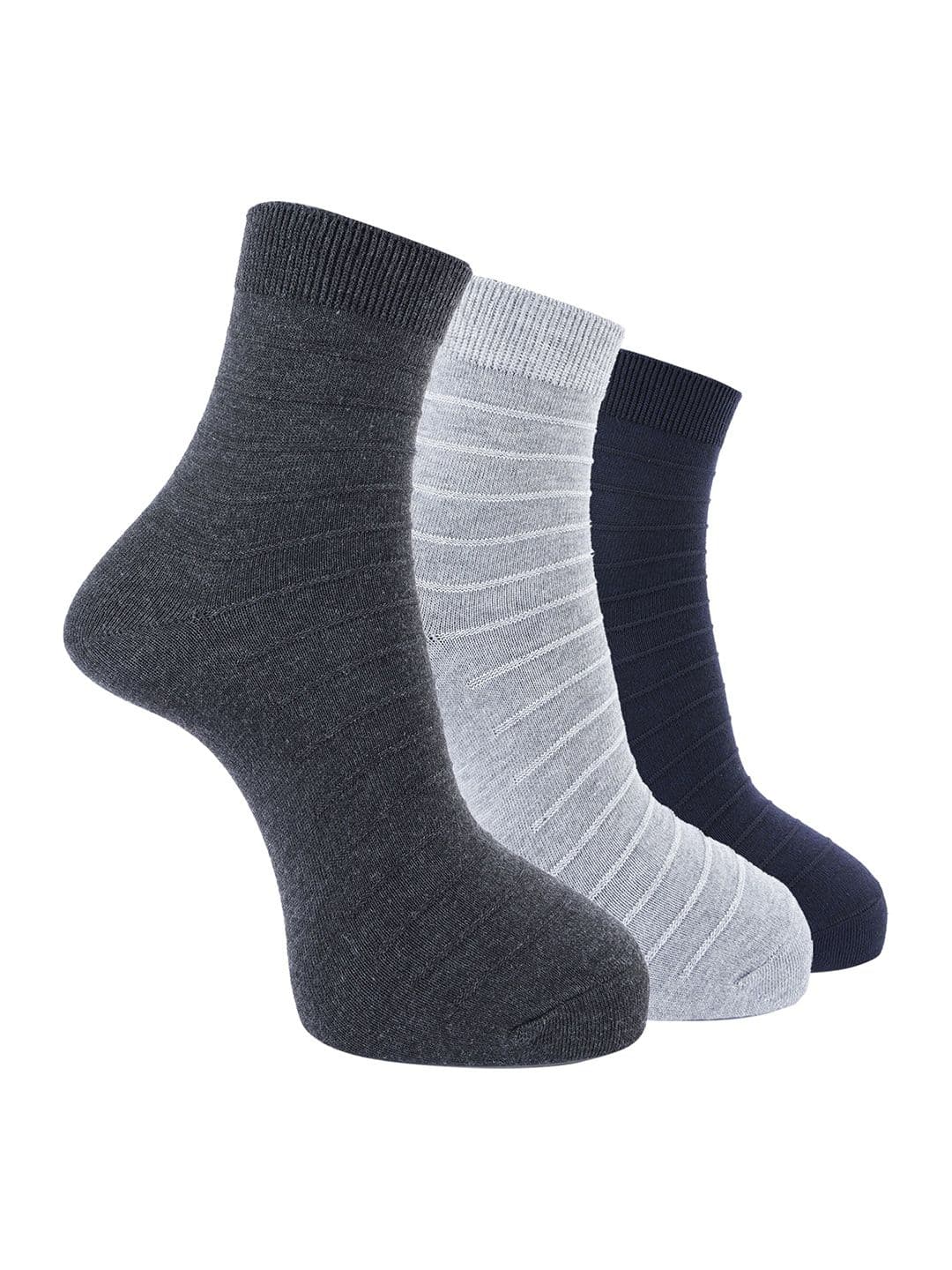 Dollar Men Pack of 3 Striped Ankle Length Socks - view 1