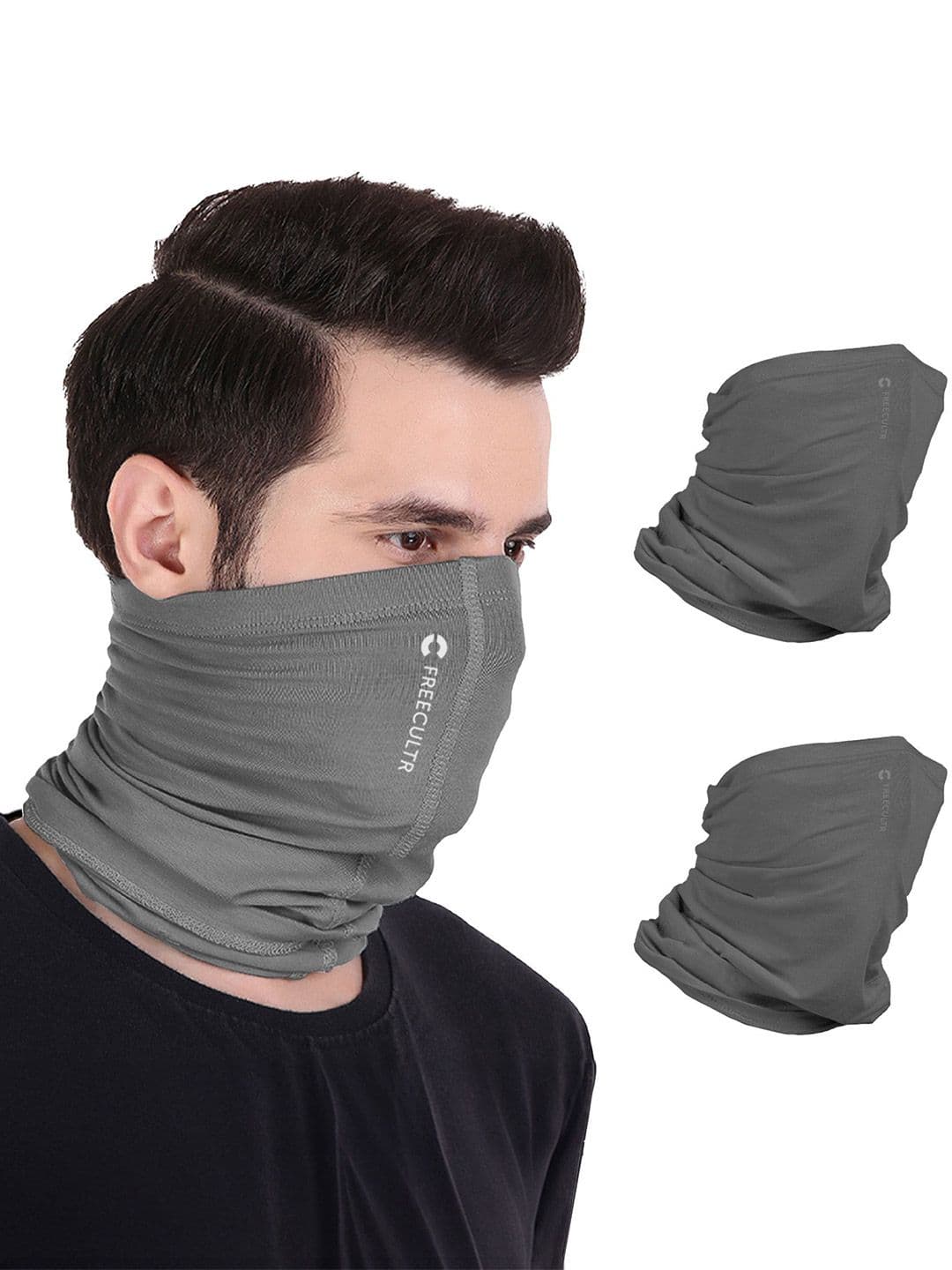 FREECULTR Unisex Bamboo Bandana For Men & Women Soft & Durable Bandana - Iron Charcoal P3 Headband - view 1