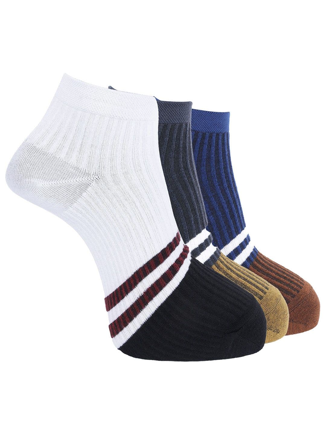 Dollar Men Pack of 3 Free Size Ankle Length Cotton Socks - view 1