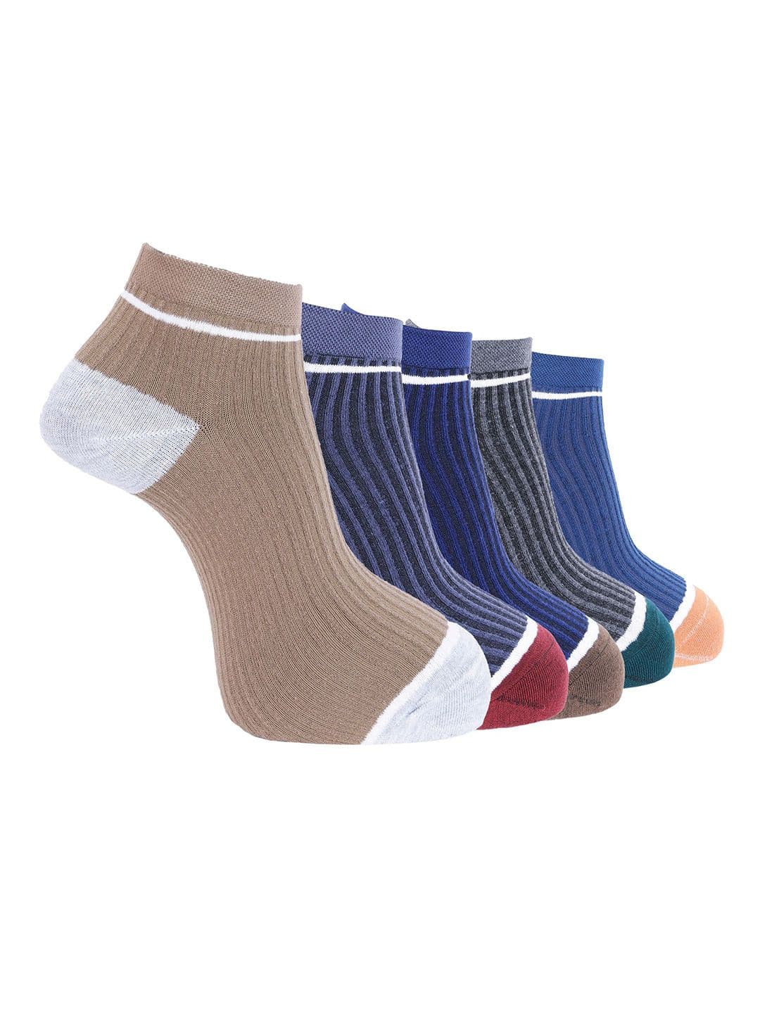 Dollar Men Pack of 5 Free Size Ankle Length Cotton Socks - view 1