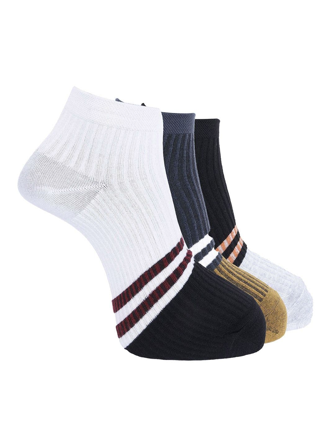 Dollar Men Pack of 3 Free Size Ankle Length Cotton Socks - view 1