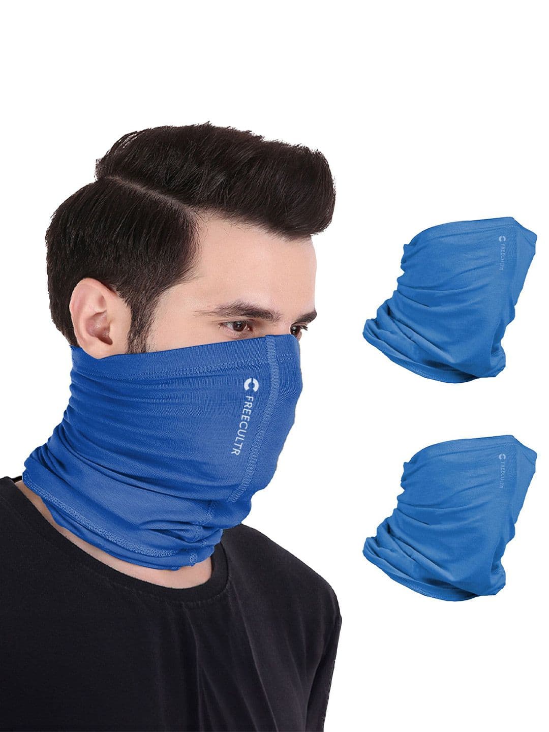 FREECULTR Unisex Blue Pack of 3 Bandana Bamboo Headband - view 1