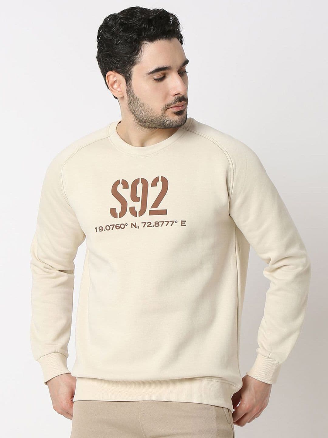 SPYKAR Men Alphanumeric Printed Cotton Sweatshirt - view 1