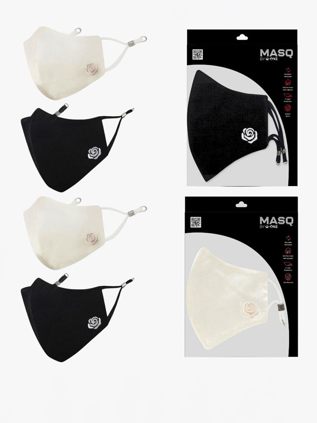 MASQ Pack of 4 4 Ply Cotton Protective Outdoor Mask - view 1