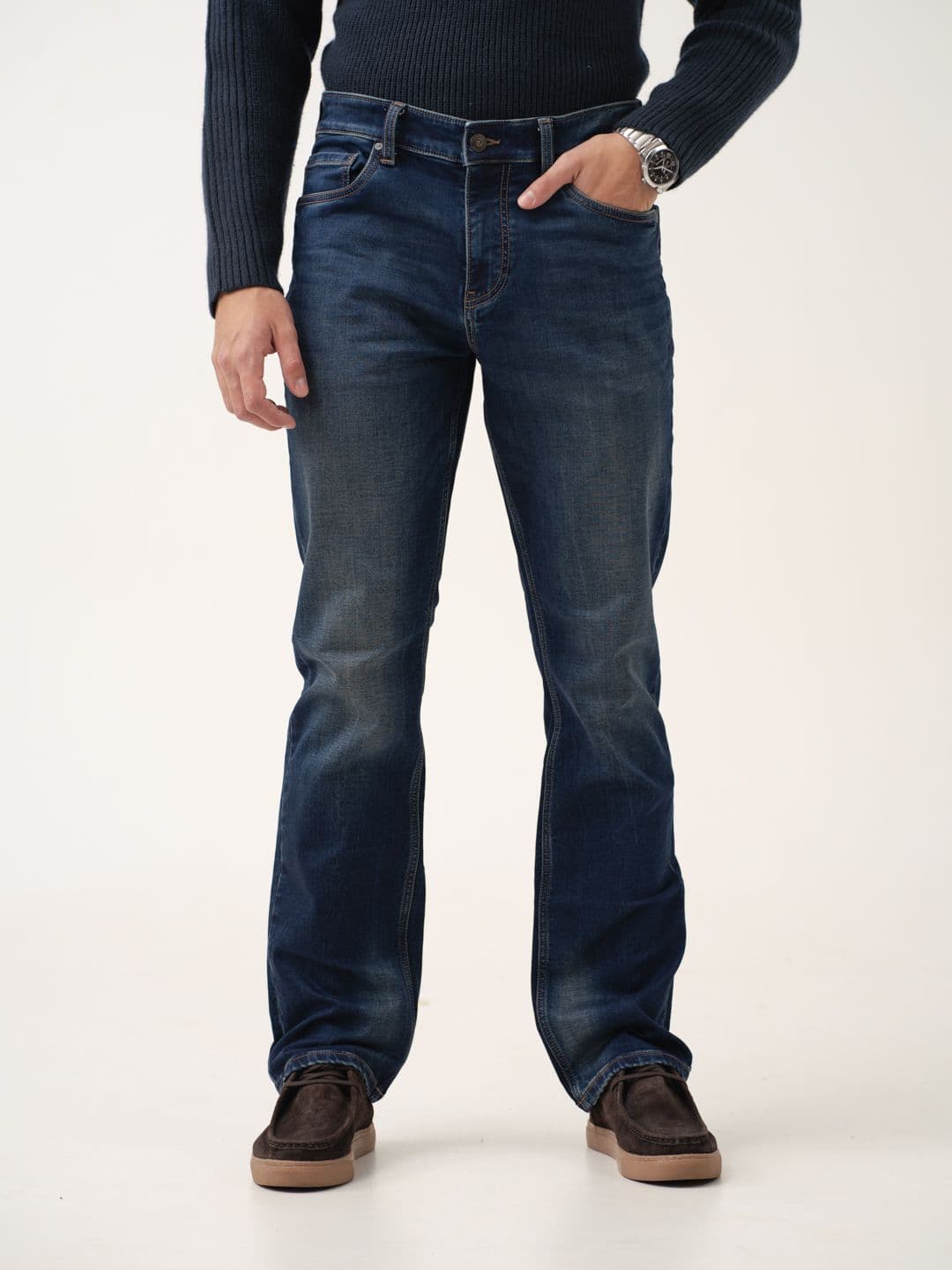 The Pant Project Men Urban Indigo Luxury Relaxed Fit Stretchable Cotton Jeans - view 1