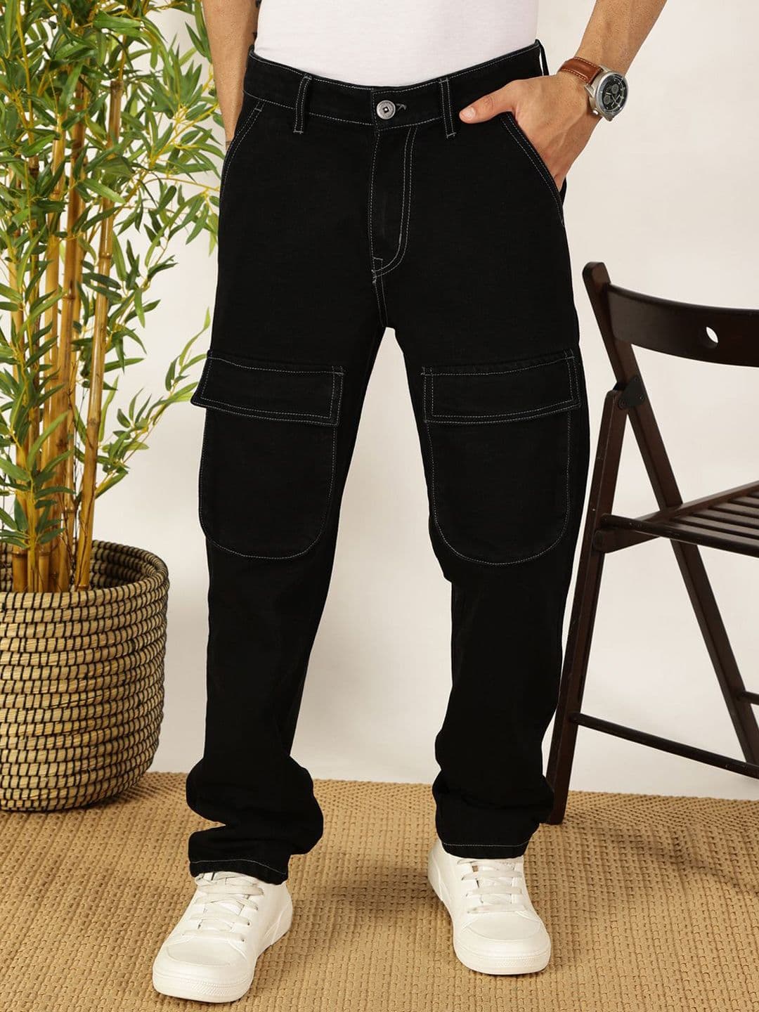 Mast & Harbour Men Loose Relaxed Fit Mid-Rise Jeans - view 1